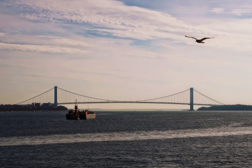 Puente Verrazano-Narrows, desde el Staten Island Ferry.