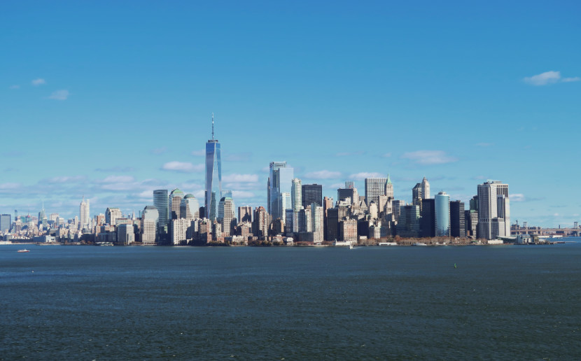 Ver le skyline de Manhattan desde el pedestal de la Estatua de la Libertad