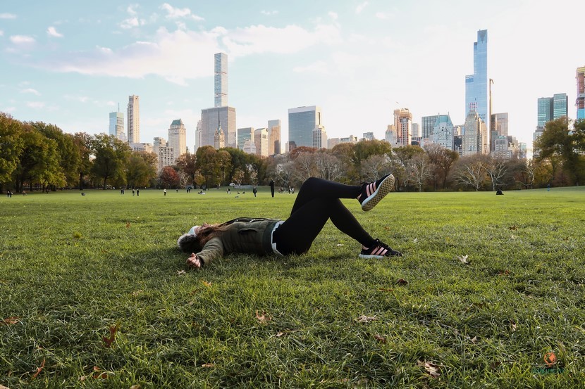 Relajarse en Central Park