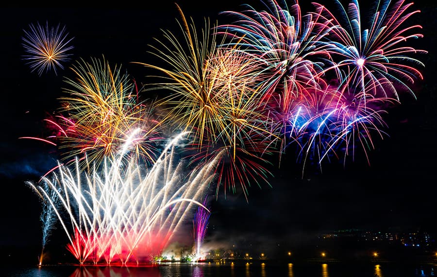 zonas para ver los fuegos artificiales