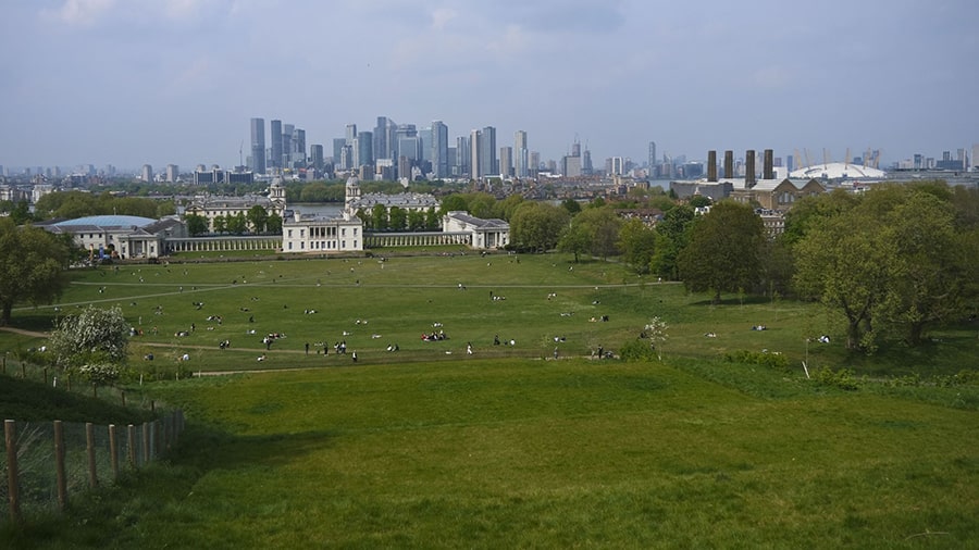 Vistas de Greenwich desde la colina