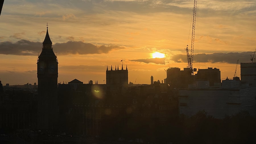 Londres al atardecer desde el London Eye