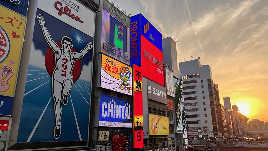 Dotonbori Glico atardecer