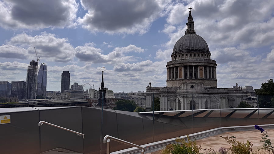 Vistas de la catedral desde la azotea del One New Change