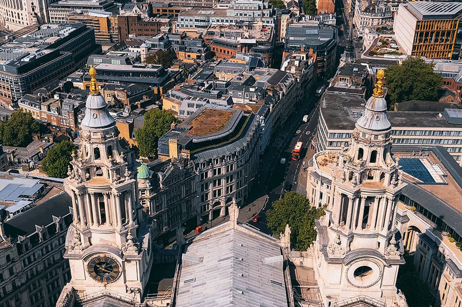 Vistas desde la cúpula de St. Paul