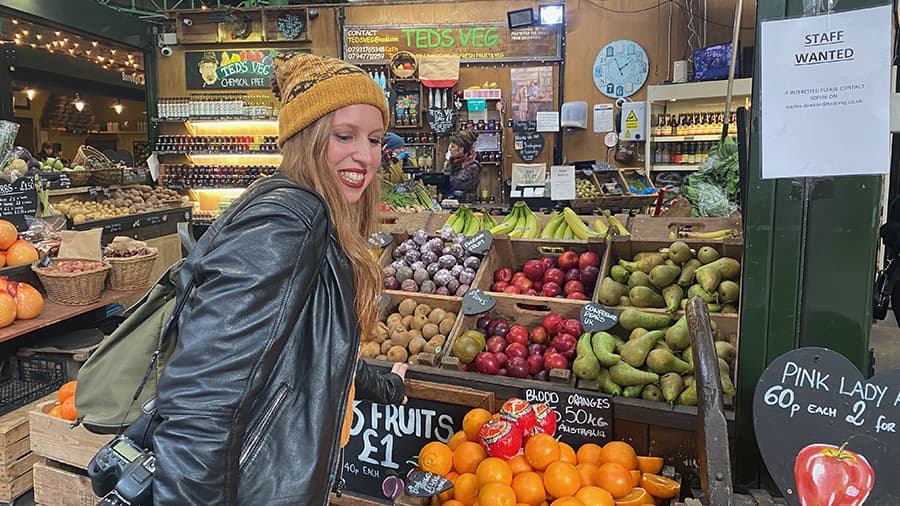 Puestos de frutas y verduras en Borough Market