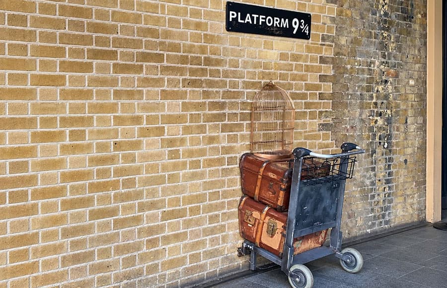 Carrito del andén en Kings Cross